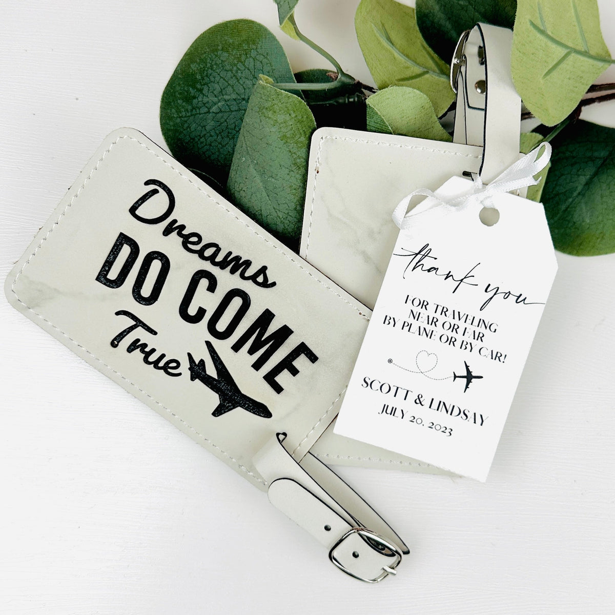 Dreaming In Love Luggage Tag - Forever Wedding Favors