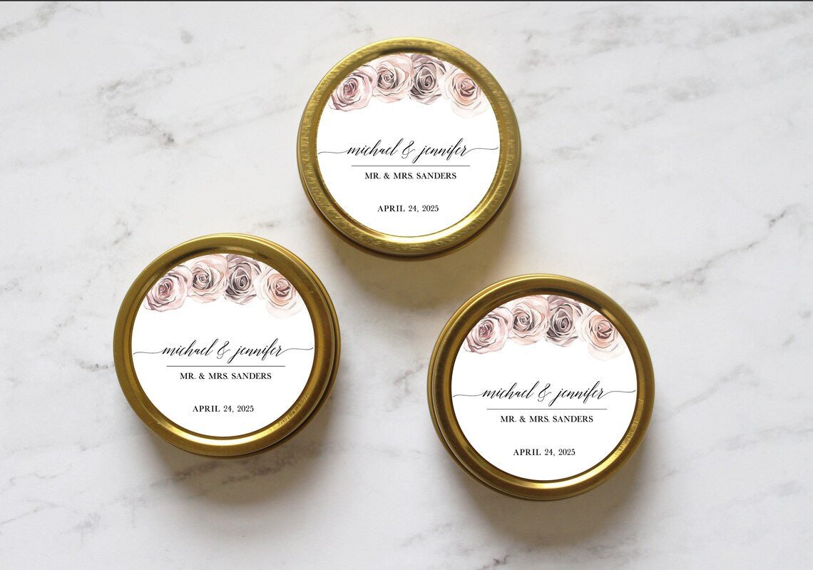 Dusty Rose Candle - Forever Wedding Favors