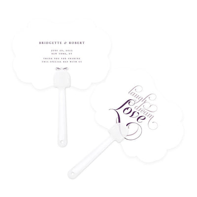 Expressions Personalized Hand Fan - Forever Wedding Favors