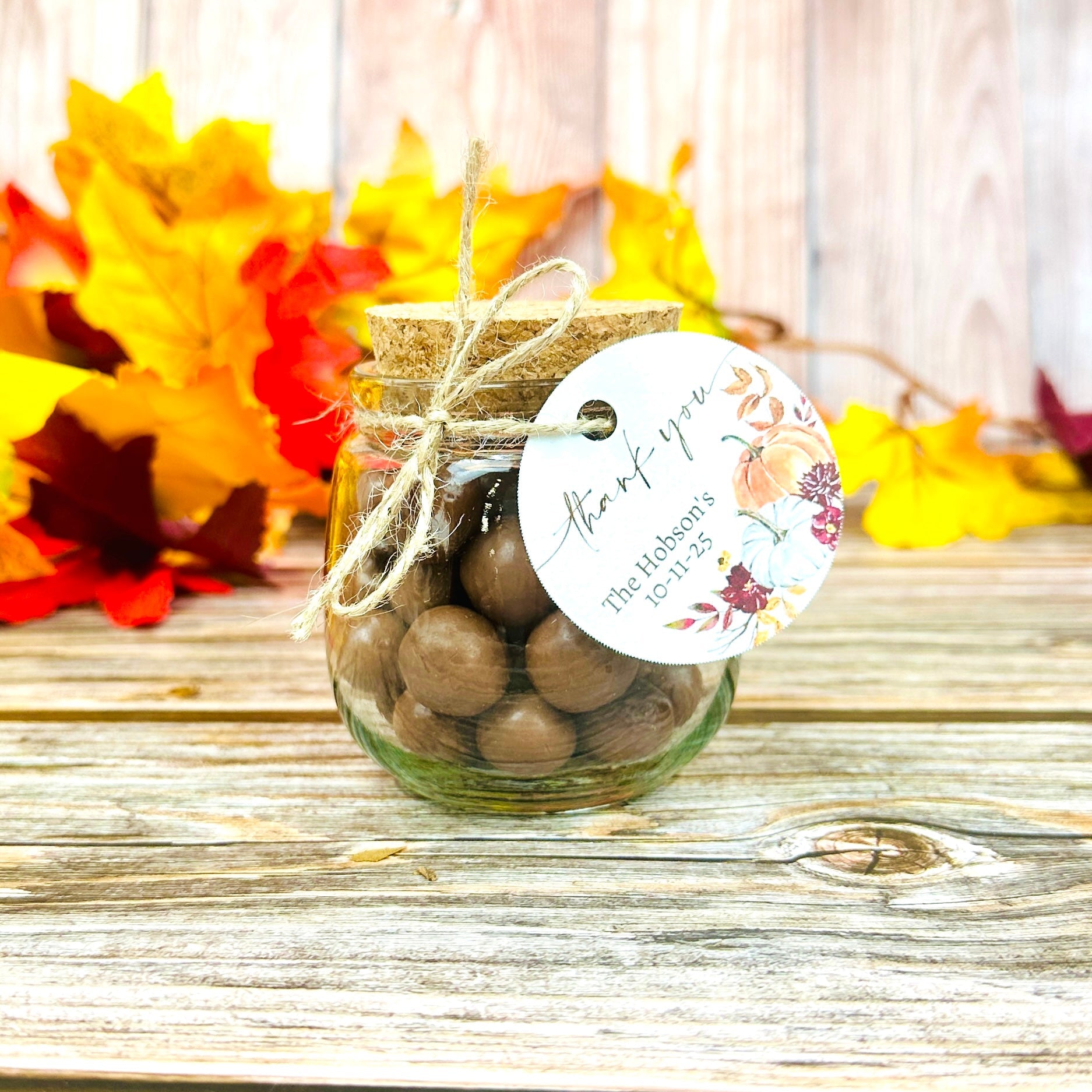 Fall Foliage Mini Mason Jar - Forever Wedding Favors