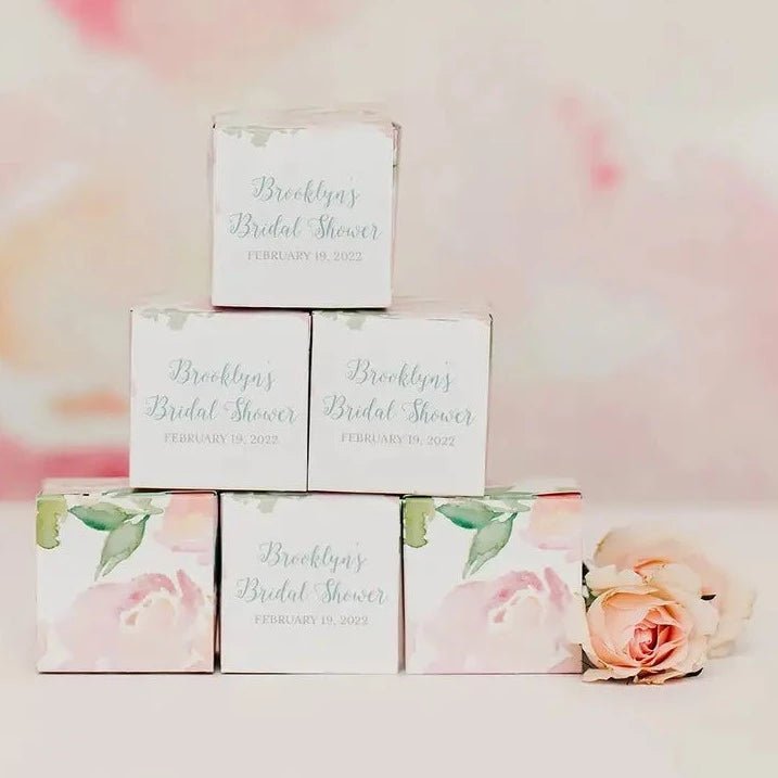 Floral Garden Party Square Favor Boxes - Forever Wedding Favors