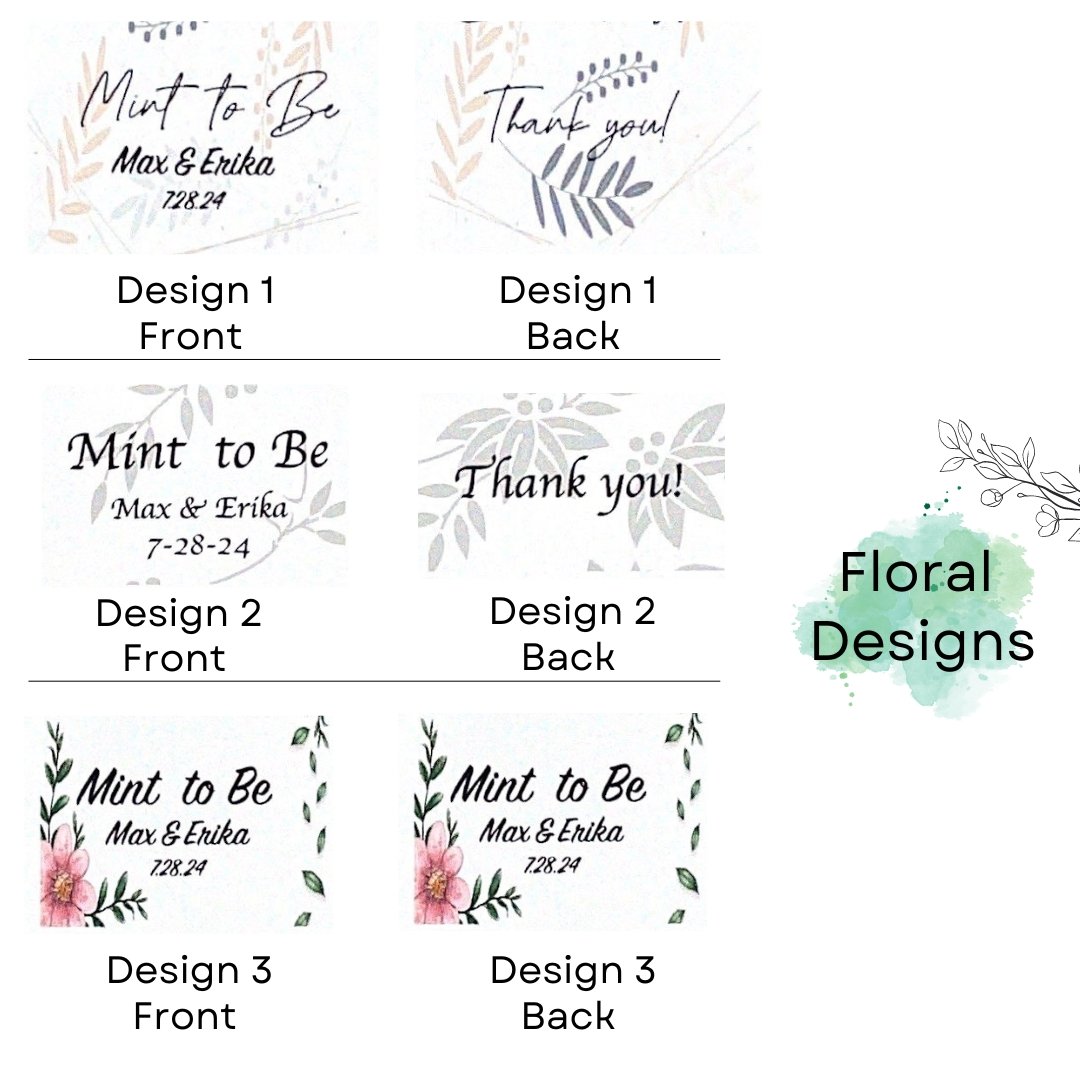 Floral Mint To Be Wedding Favors - Forever Wedding Favors