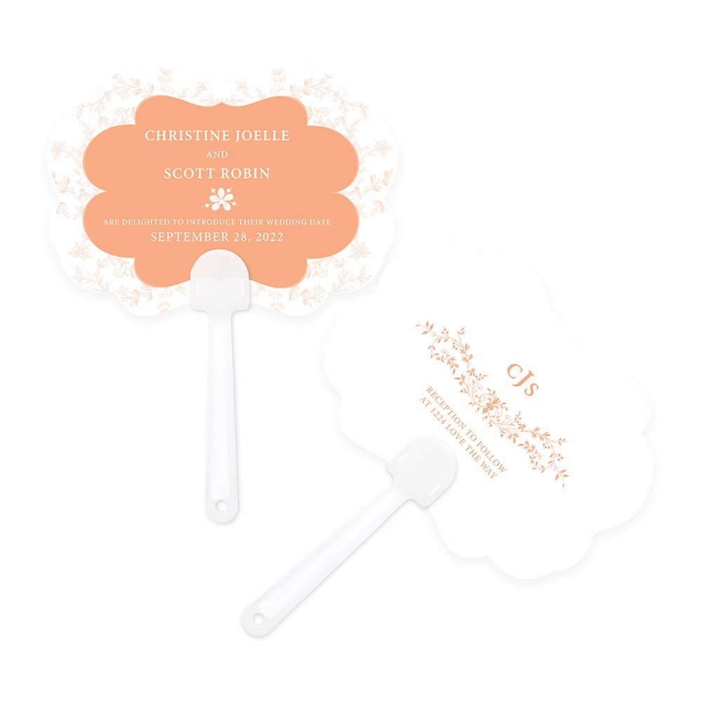 Forget Me Not Personalized Hand Fan - Forever Wedding Favors