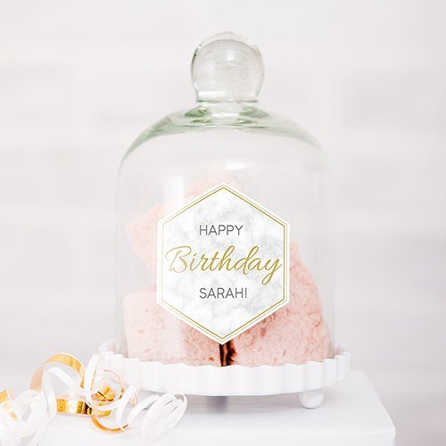 Geo Marble Diecut Sticker - Forever Wedding Favors