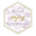 Geo Marble Diecut Sticker - Forever Wedding Favors