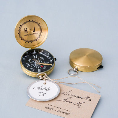 Gold Compass Wedding Favor - Forever Wedding Favors