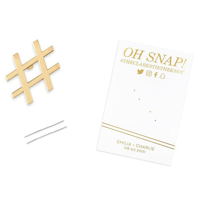 Gold Hashtag Bottle Opener Wedding Favor - Oh Snap - Forever Wedding Favors