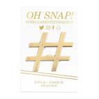 Gold Hashtag Bottle Opener Wedding Favor - Oh Snap - Forever Wedding Favors