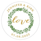 Gold Tin Candle - Love Wreath - Forever Wedding Favors