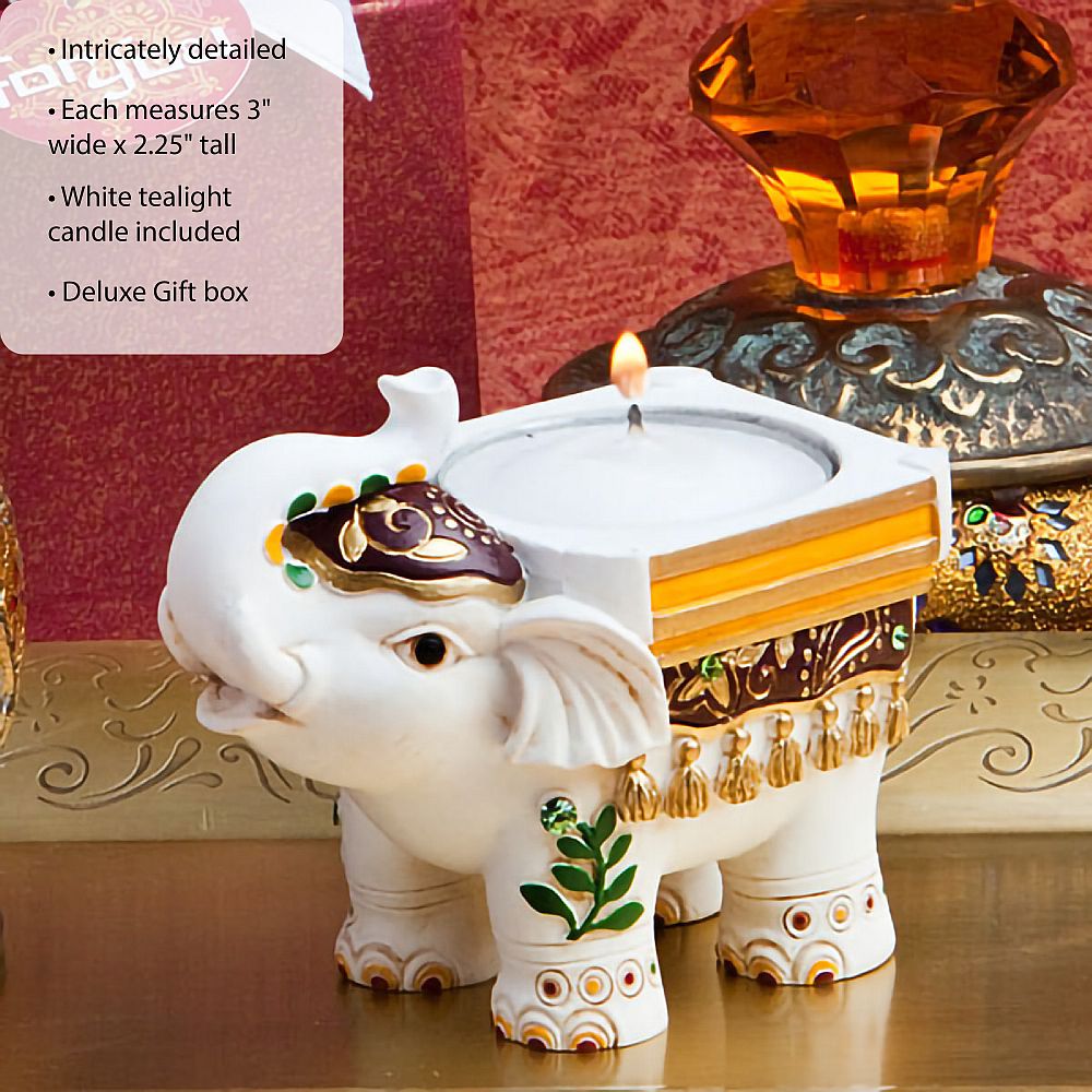 Good Luck Elephant Candle Holder - Forever Wedding Favors