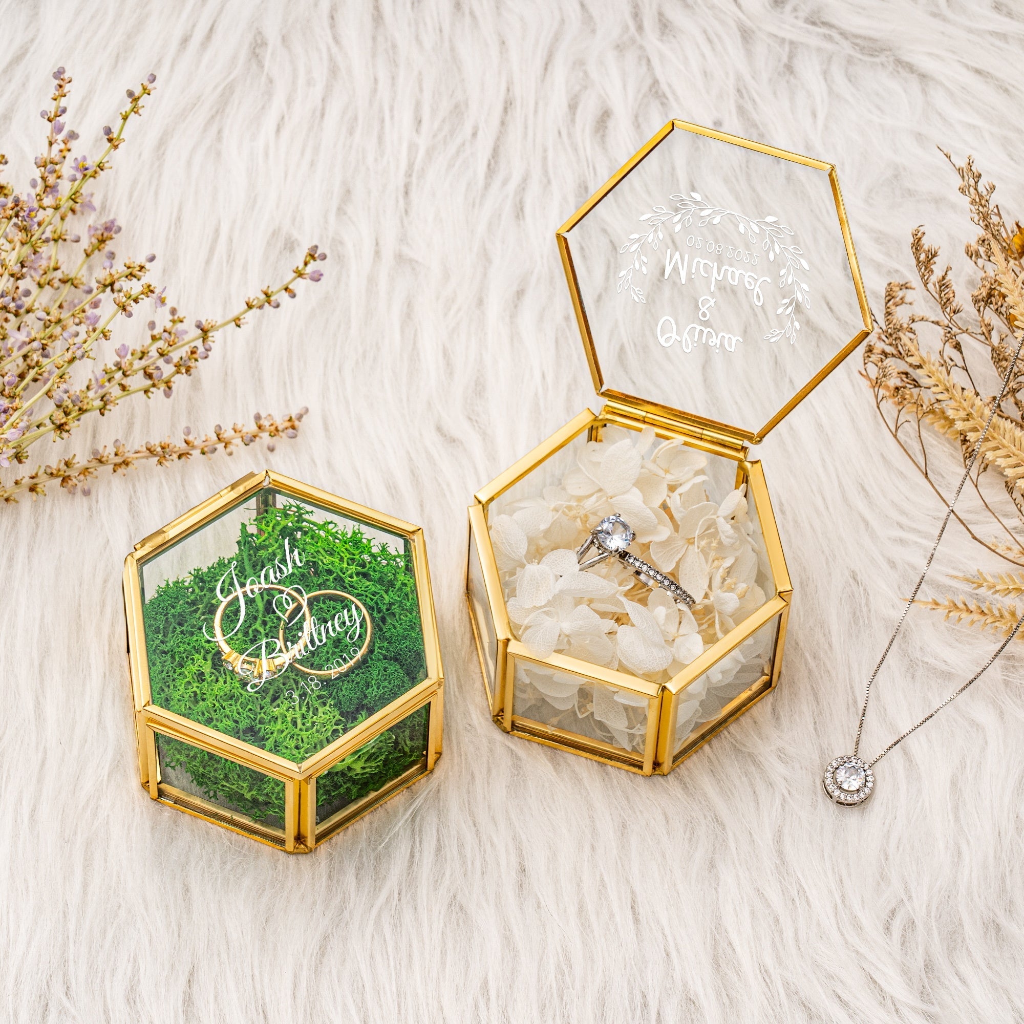Greenery Ring Box - Forever Wedding Favors