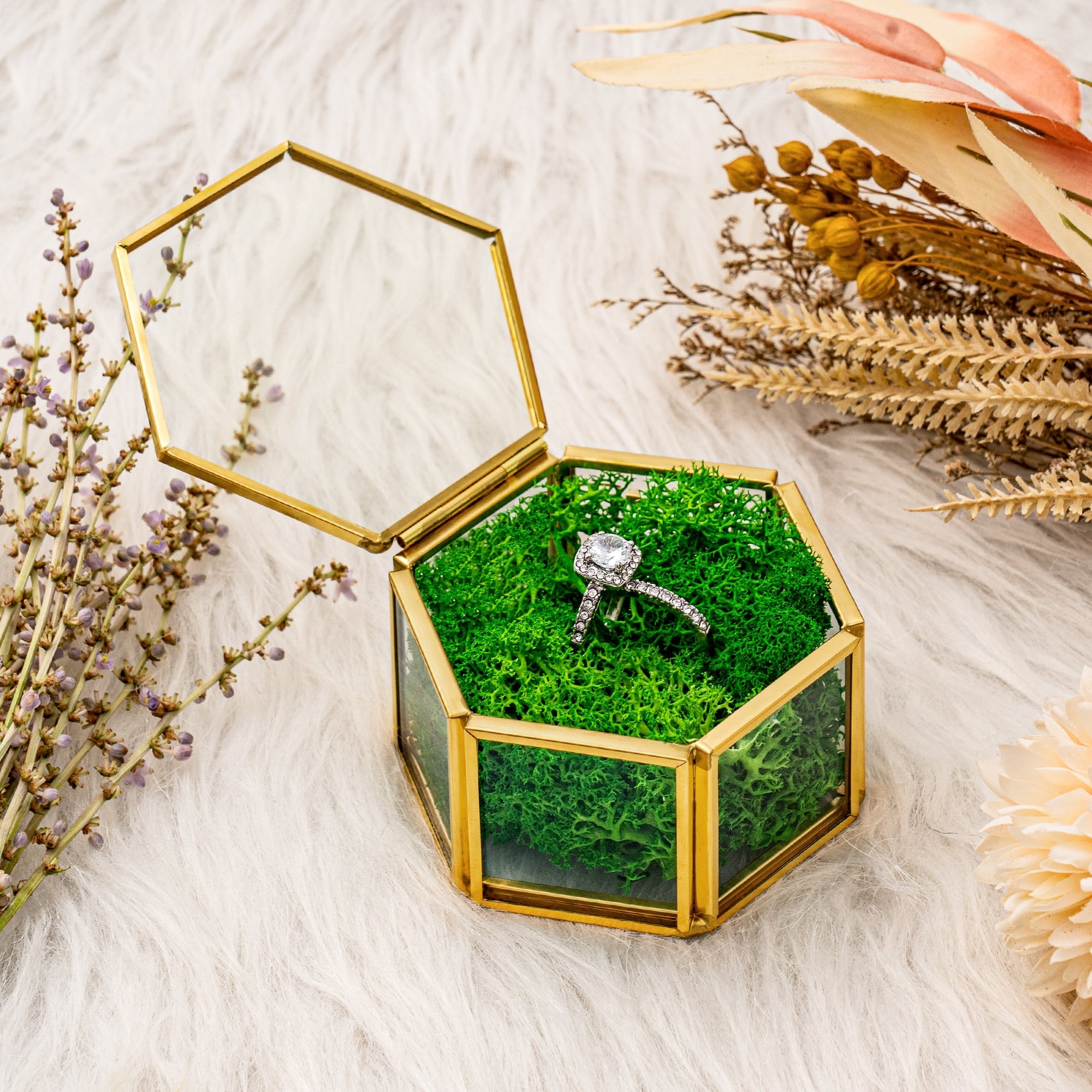Greenery Ring Box Forever Wedding Favors