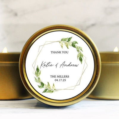 Greenery Wreath Candle Favor - Forever Wedding Favors