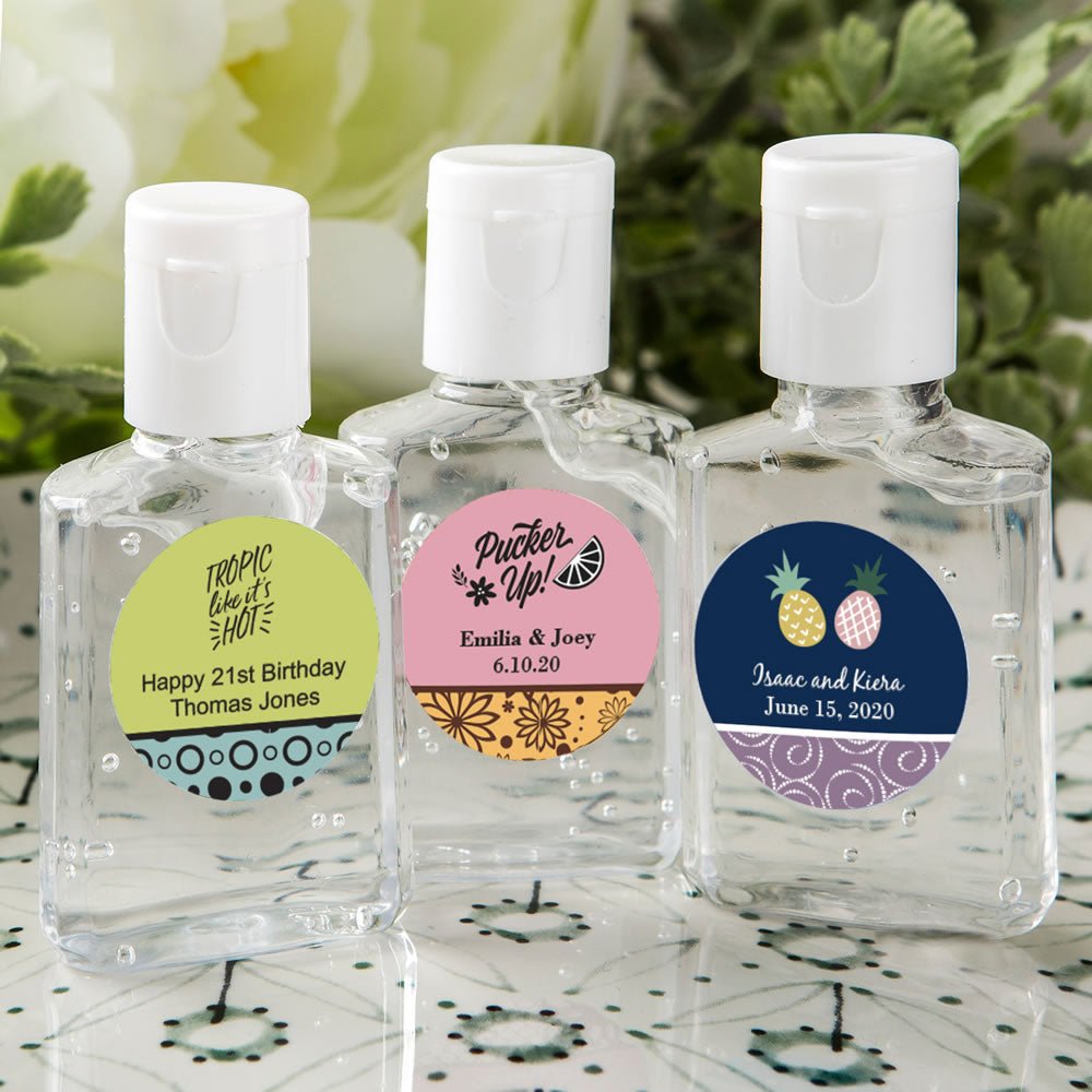 Hand Sanitizer - Tropical Design - Forever Wedding Favors