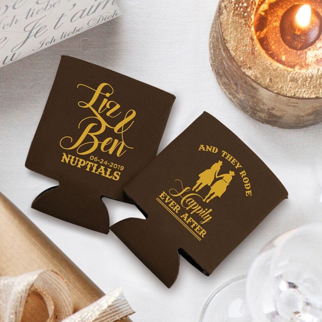 Happily Ever After Koozie - Forever Wedding Favors