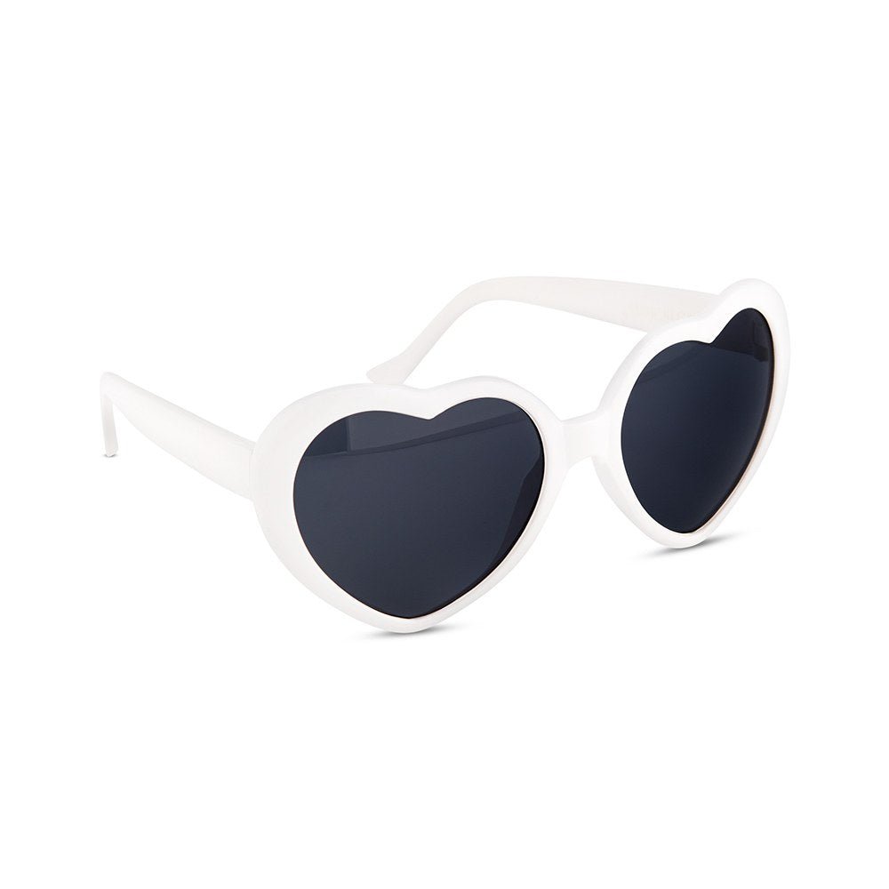 White top heart sunglasses