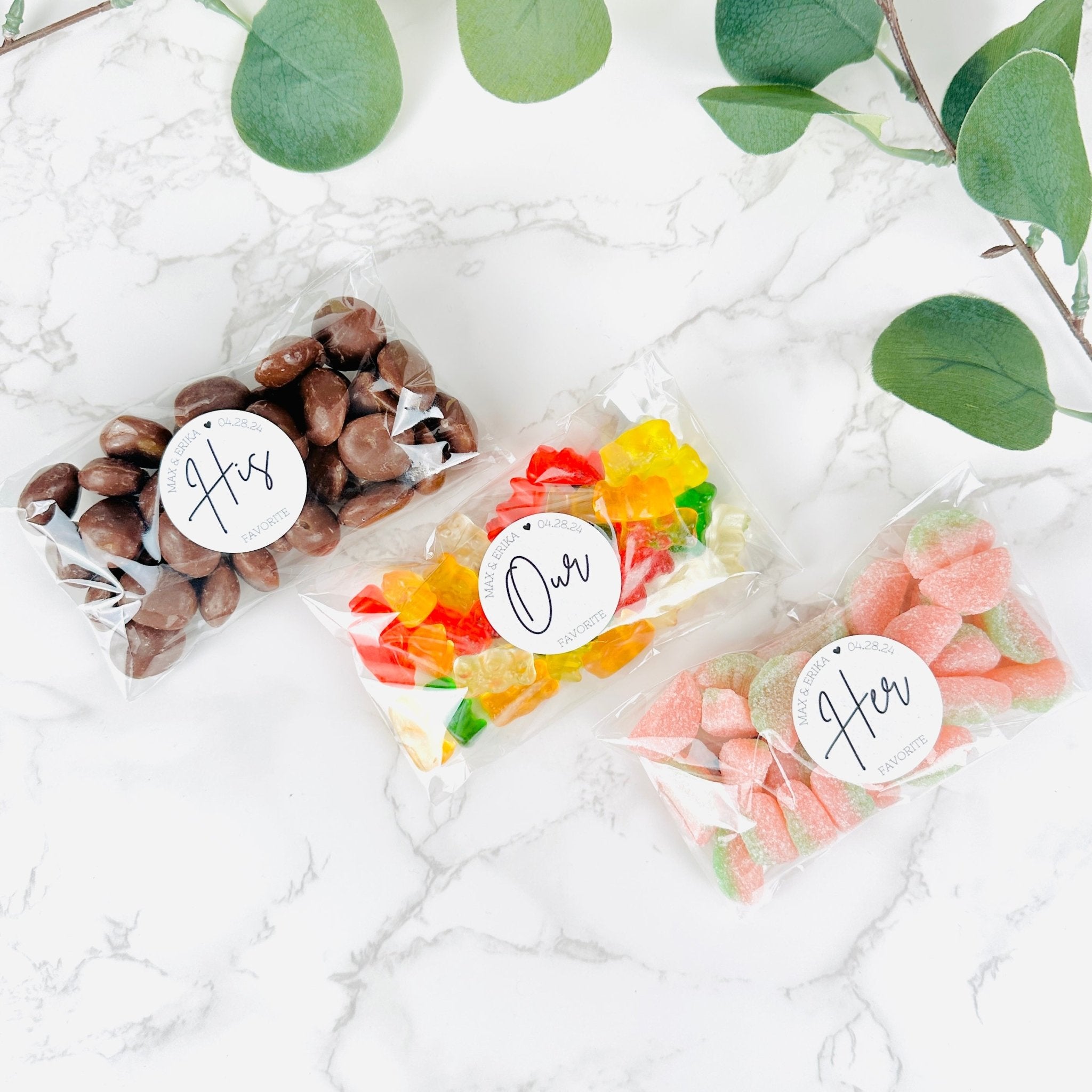 His Hers Sweet Treat Candy Bags Forever Wedding Favors