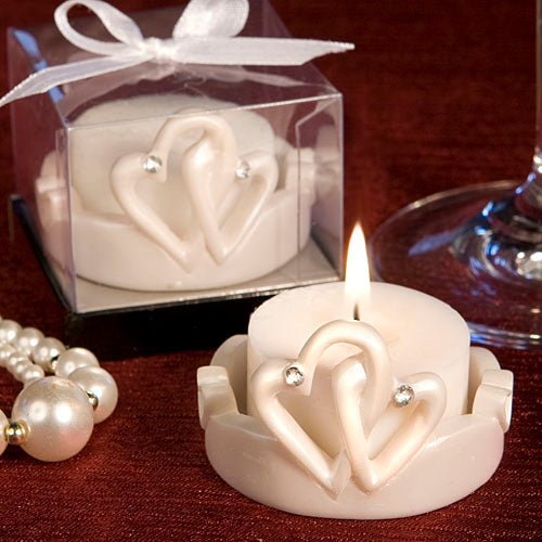 Interlocking Hearts Candle - Forever Wedding Favors