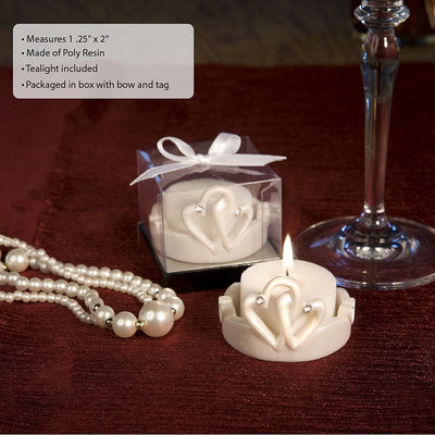 Interlocking Hearts Candle - Forever Wedding Favors