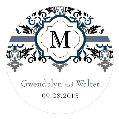 Lavish Monogram Large Sticker - Forever Wedding Favors