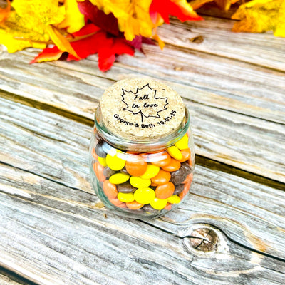 Leaf Love Mini Mason Jar - Forever Wedding Favors