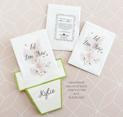 Let Love Grow Seed Packets with Flower Pot Card - Forever Wedding Favors