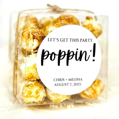 Let's Get Poppin' Labels - Forever Wedding Favors