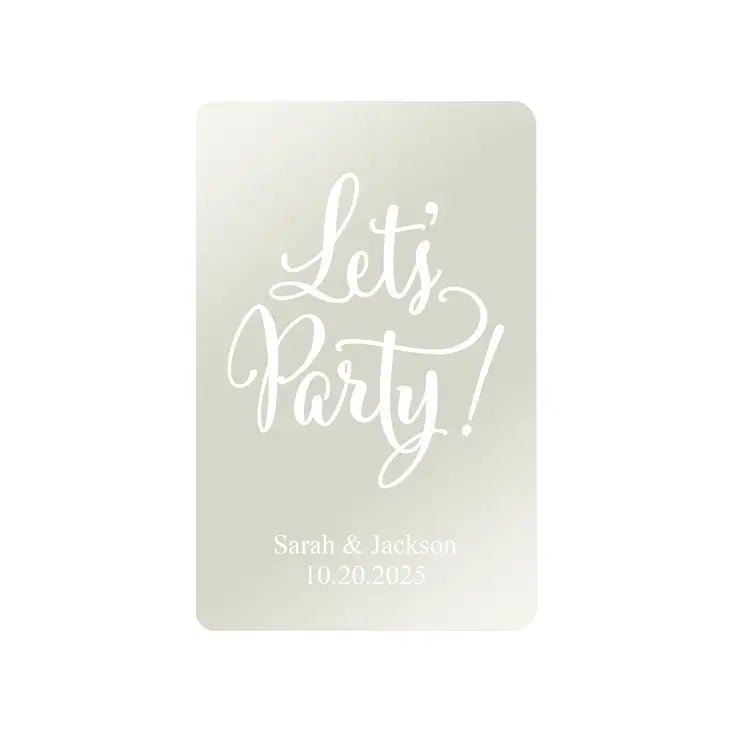 Let's Party Metallic Playing Cards - Forever Wedding Favors