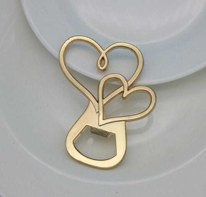 Linked Hearts Bottle Opener - Forever Wedding Favors