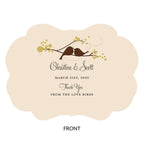 Love Bird Personalized Hand Fan - Forever Wedding Favors