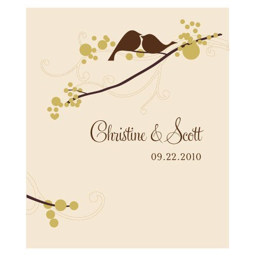 Love Bird Rectangular Label - Forever Wedding Favors