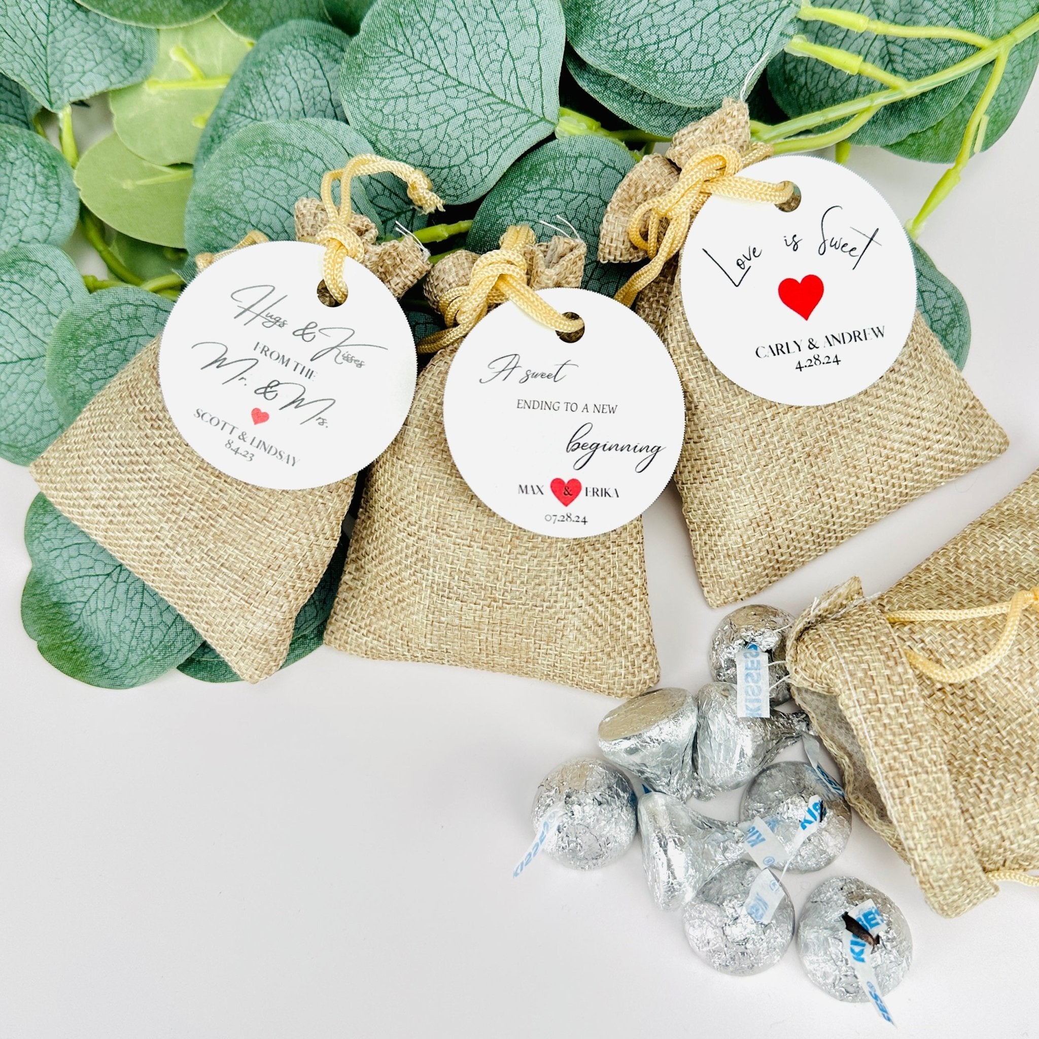 Love Is Sweet Burlap Bag Forever Wedding Favors