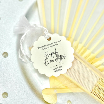 Love, Laughter, Happily Ever After Hand Fan - Forever Wedding Favors