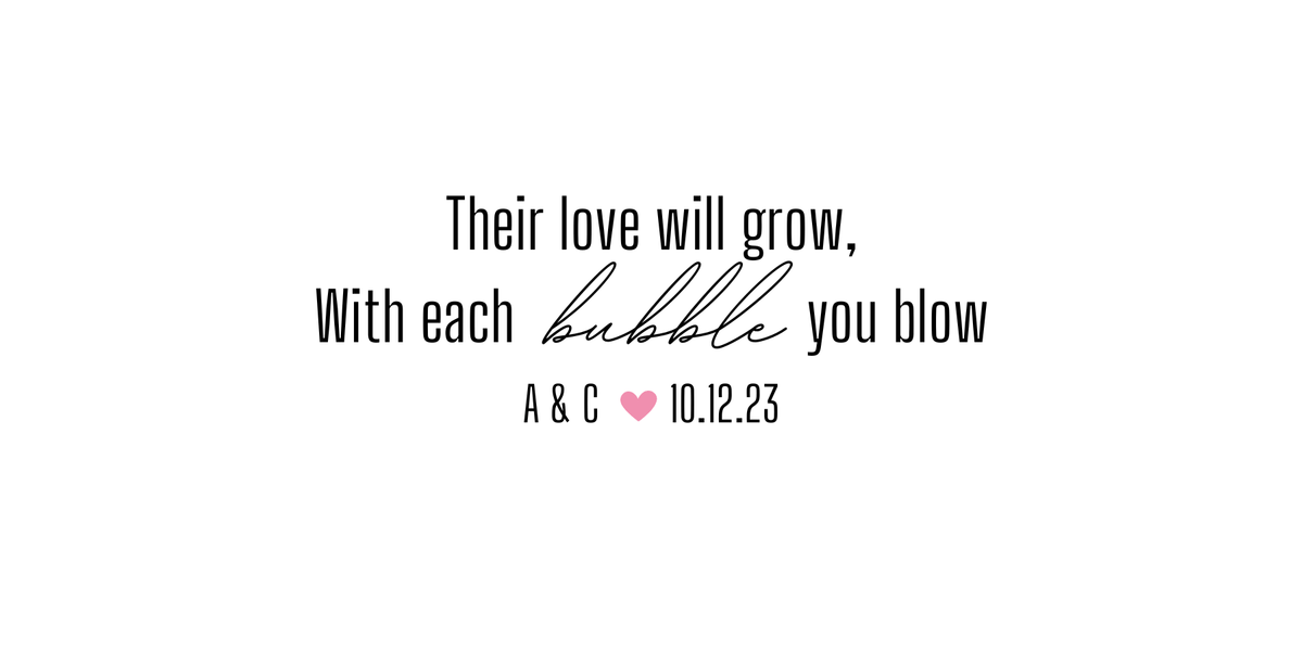 Love Will Grow Bubbles - Forever Wedding Favors