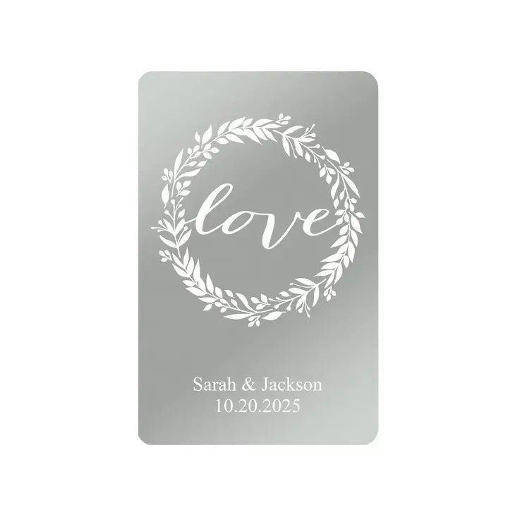 Love Wreath Metallic Playing Cards - Forever Wedding Favors