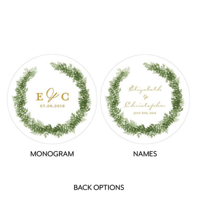 Love Wreath Personalized Hand Fan - Forever Wedding Favors
