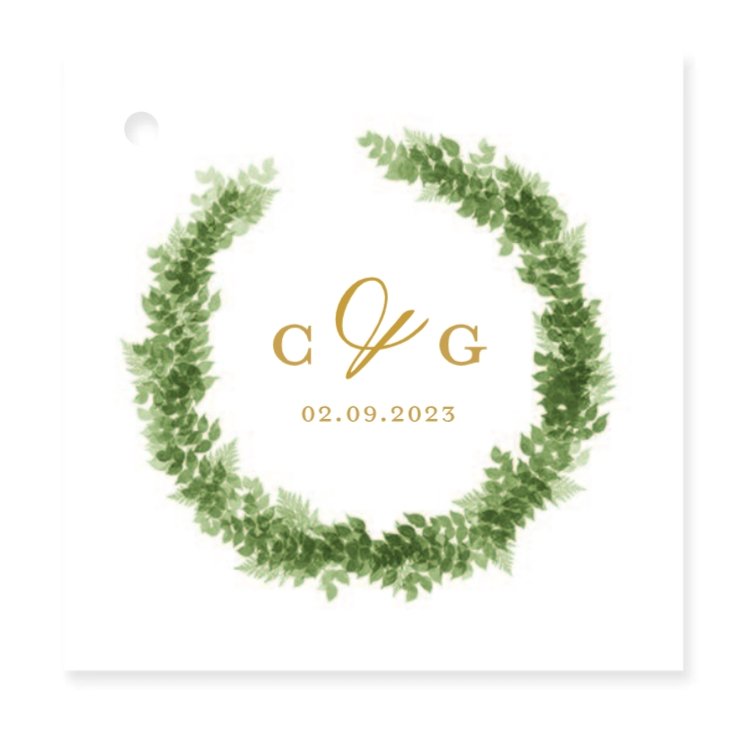 Love Wreath Tag - Forever Wedding Favors