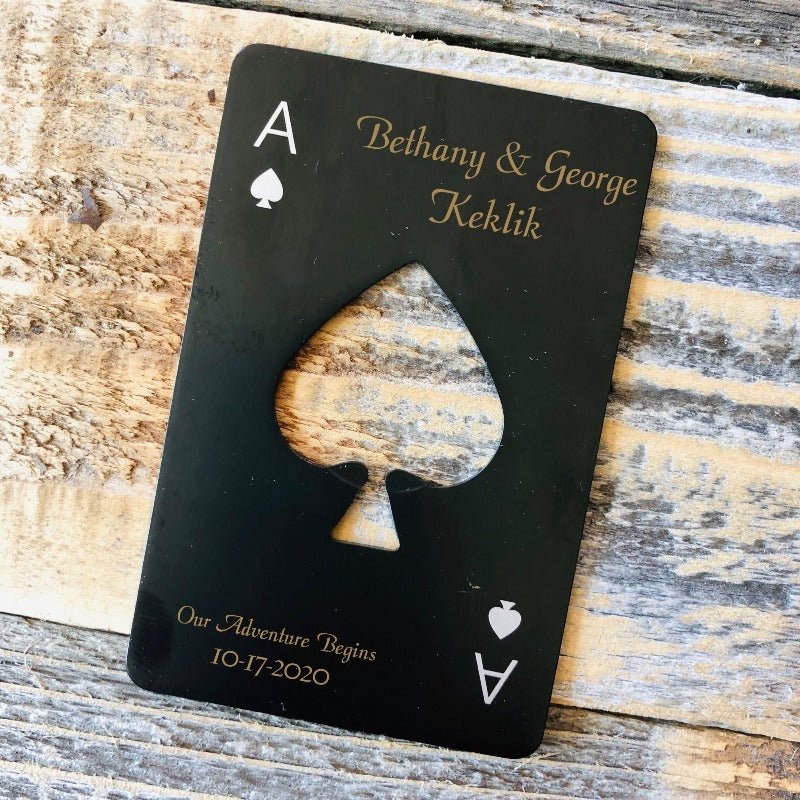 Personalized Metallics Playing Cards with A Designer Top - Forever Wedding  Favors