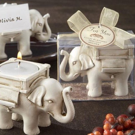 Lucky Elephant Tea Light Holder - Forever Wedding Favors
