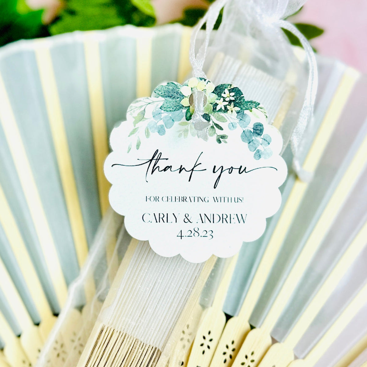 Lush Leaves Scalloped Tag - Forever Wedding Favors