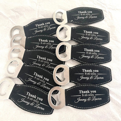 Magnetic Leather Bottle Opener - Forever Wedding Favors