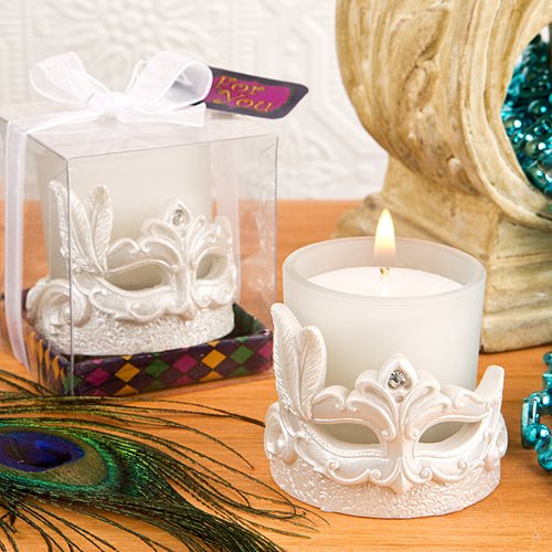 Mardi Gras Candle - Forever Wedding Favors