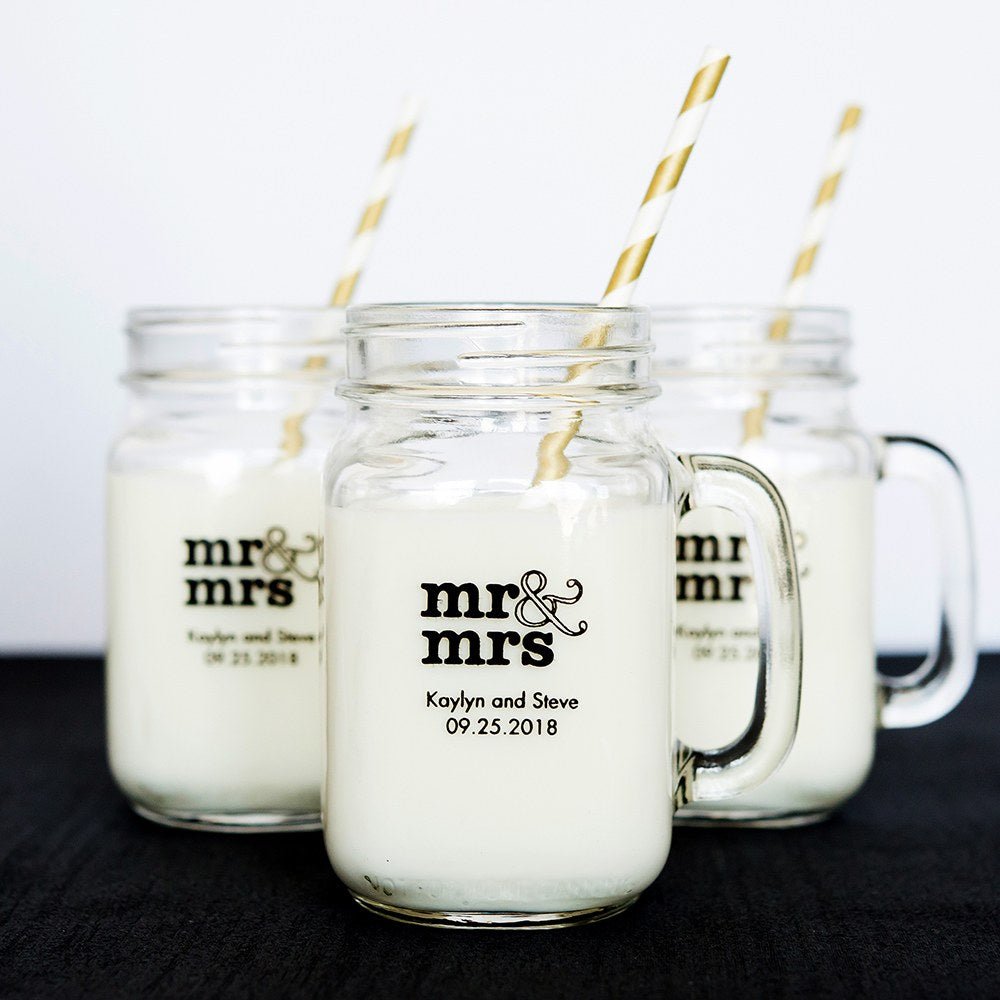 Mason Jar Drinking Glasses 16oz