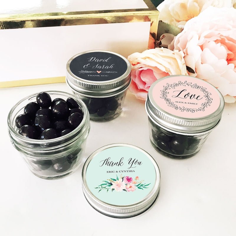 Small Mason Jars - Floral