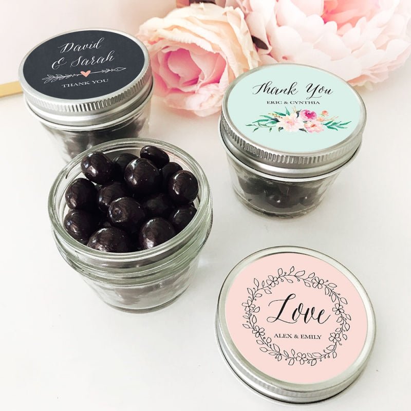 Mini Floral Mason Jars - Forever Wedding Favors