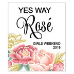 Modern Floral Small Rectangular Label - Forever Wedding Favors