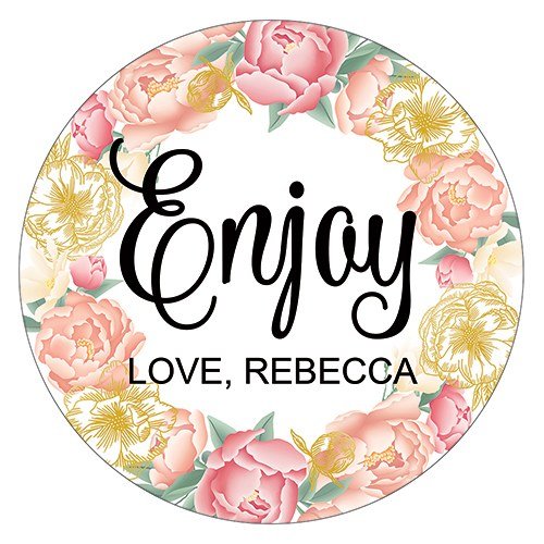 Modern Floral Small Sticker - Forever Wedding Favors