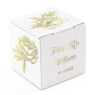 Modern Floral Square Favor Boxes - Forever Wedding Favors