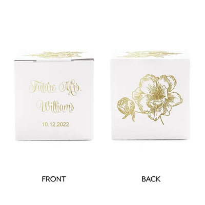 Modern Floral Square Favor Boxes - Forever Wedding Favors