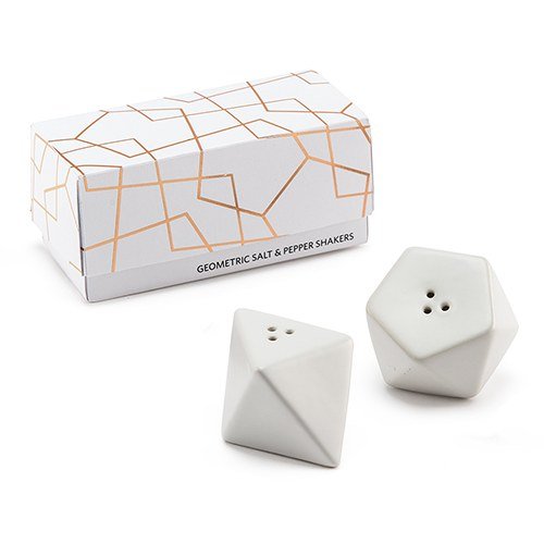 Modern Geo Salt & Pepper Shakers - Forever Wedding Favors